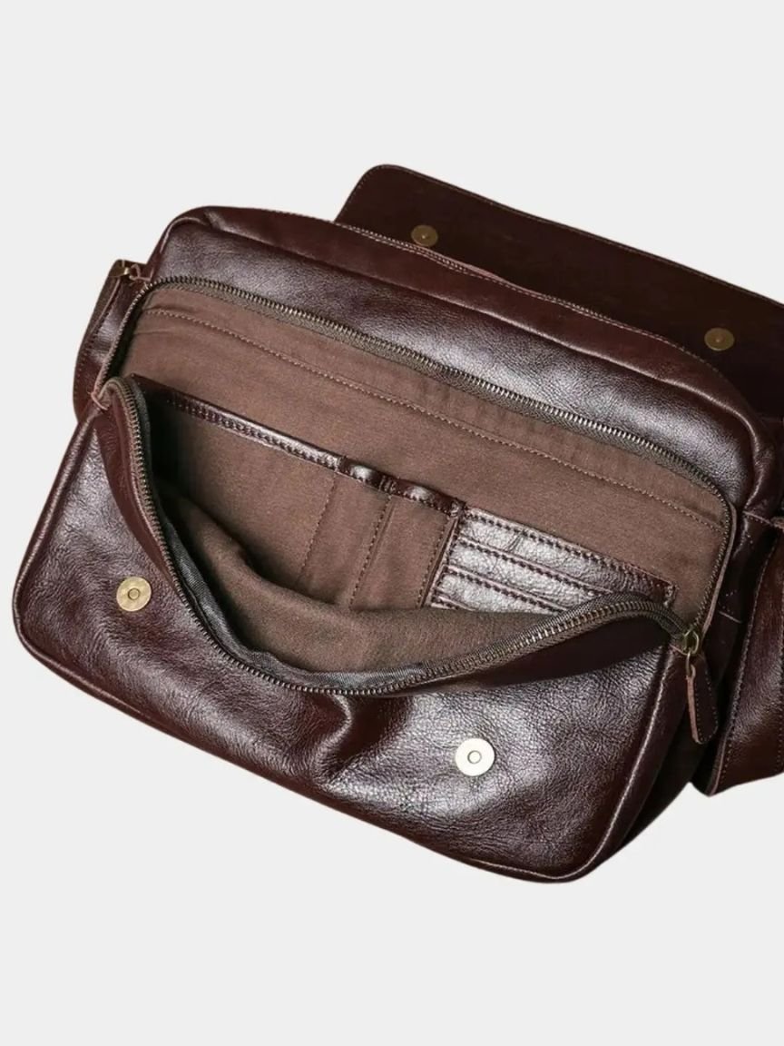 Classic Messenger Leather Bag - Vailor & Veil