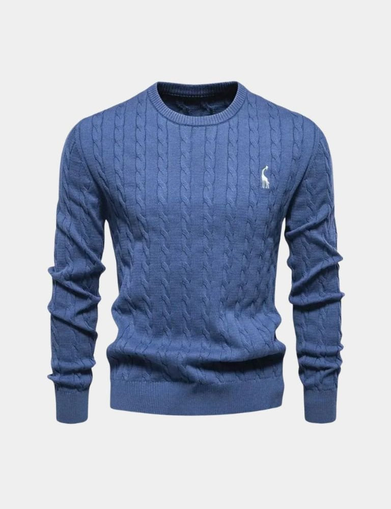 Cotton  Crew Neck Pullover Sweater - Vailor & Veil