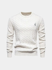Cotton  Crew Neck Pullover Sweater - Vailor & Veil