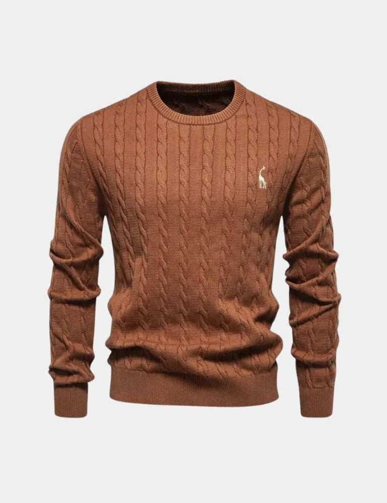 Cotton  Crew Neck Pullover Sweater - Vailor & Veil