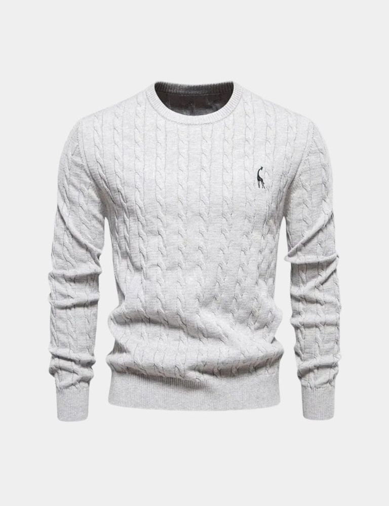 Cotton  Crew Neck Pullover Sweater - Vailor & Veil