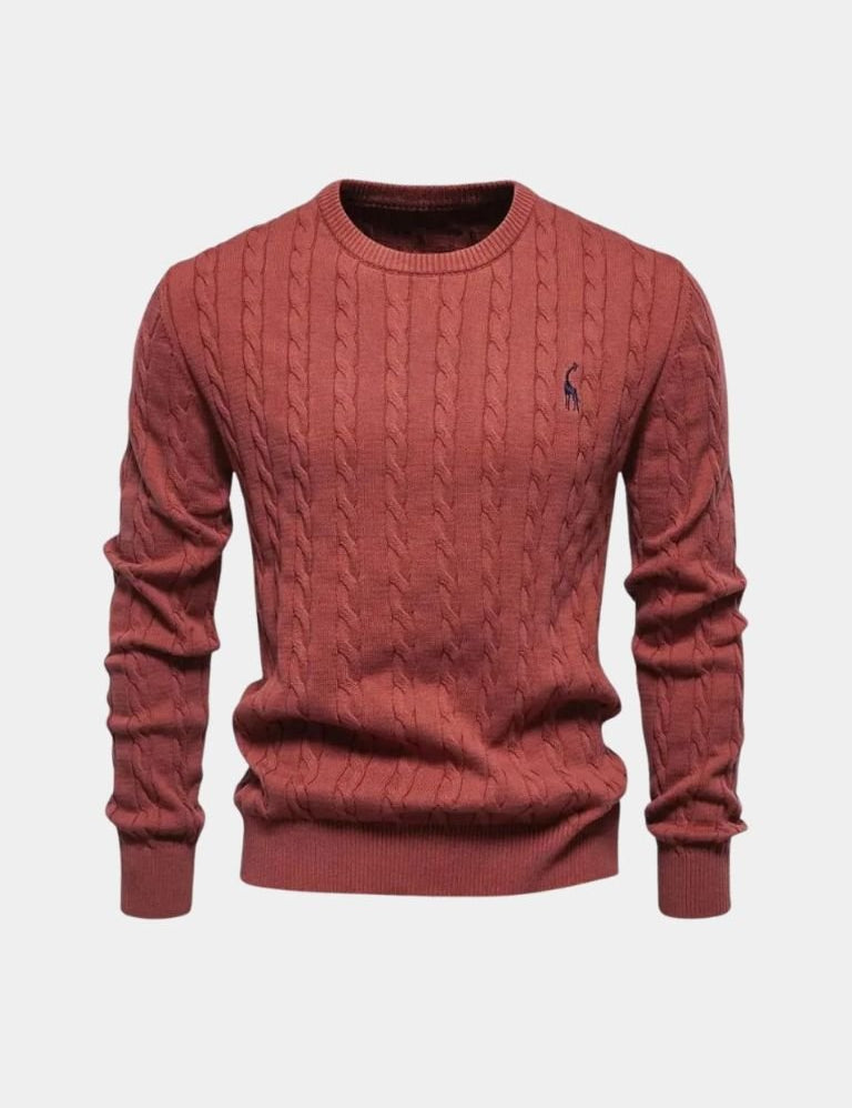 Cotton  Crew Neck Pullover Sweater - Vailor & Veil