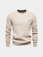 Cotton  Crew Neck Pullover Sweater - Vailor & Veil