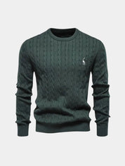 Cotton  Crew Neck Pullover Sweater - Vailor & Veil