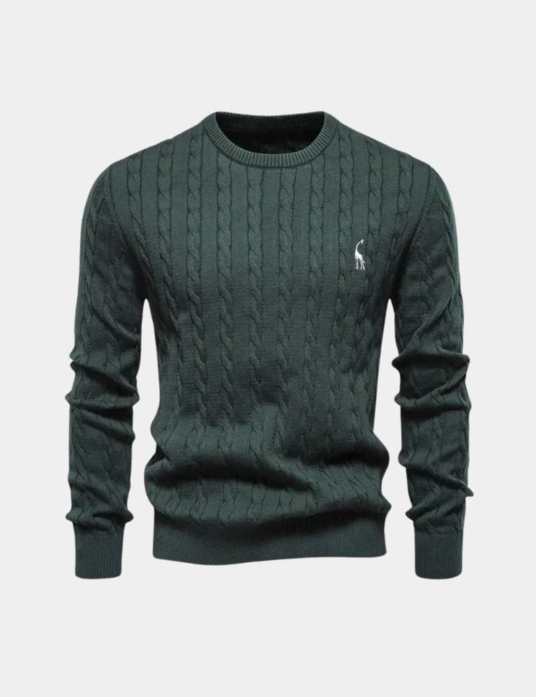 Cotton  Crew Neck Pullover Sweater - Vailor & Veil