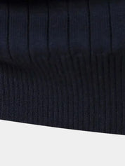 Cotton Knit Vertical Stripes Quarter-Zip Sweater - Vailor & Veil