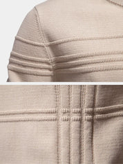 Cotton Knitted Stripped Crew Neck Pullover Sweater - Vailor & Veil