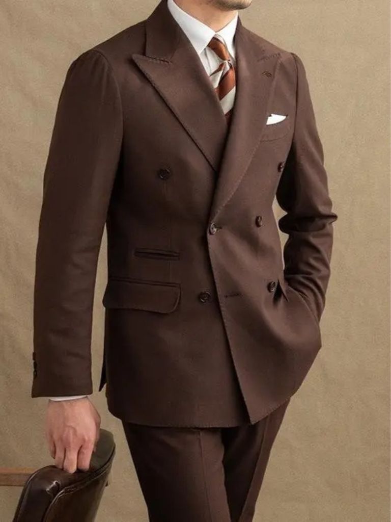Dark Brown Garbadine Suit - Vailor & Veil