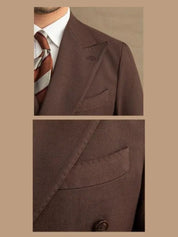 Dark Brown Garbadine Suit - Vailor & Veil