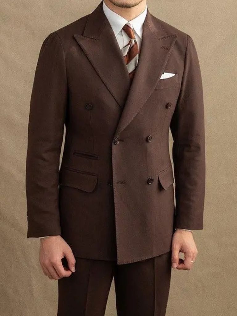 Dark Brown Garbadine Suit - Vailor & Veil