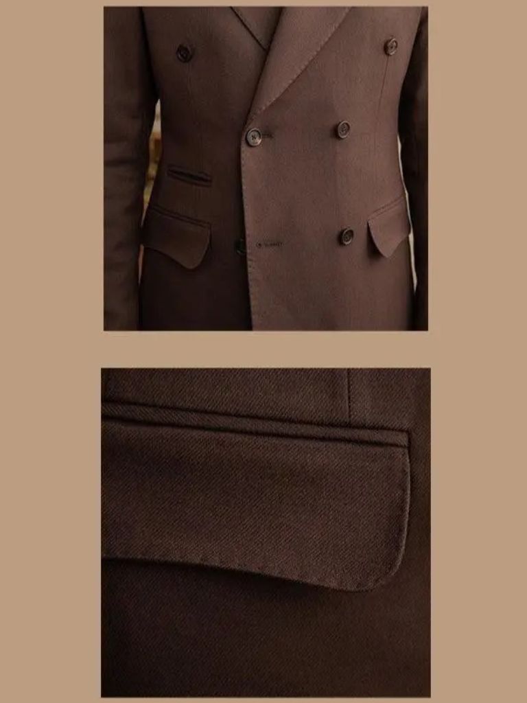 Dark Brown Garbadine Suit - Vailor & Veil