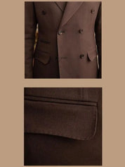 Dark Brown Garbadine Suit - Vailor & Veil