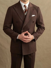 Dark Brown Garbadine Suit - Vailor & Veil