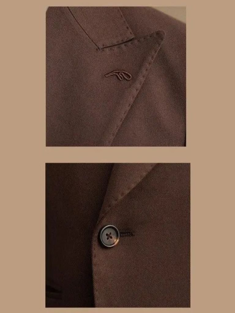 Dark Brown Garbadine Suit - Vailor & Veil