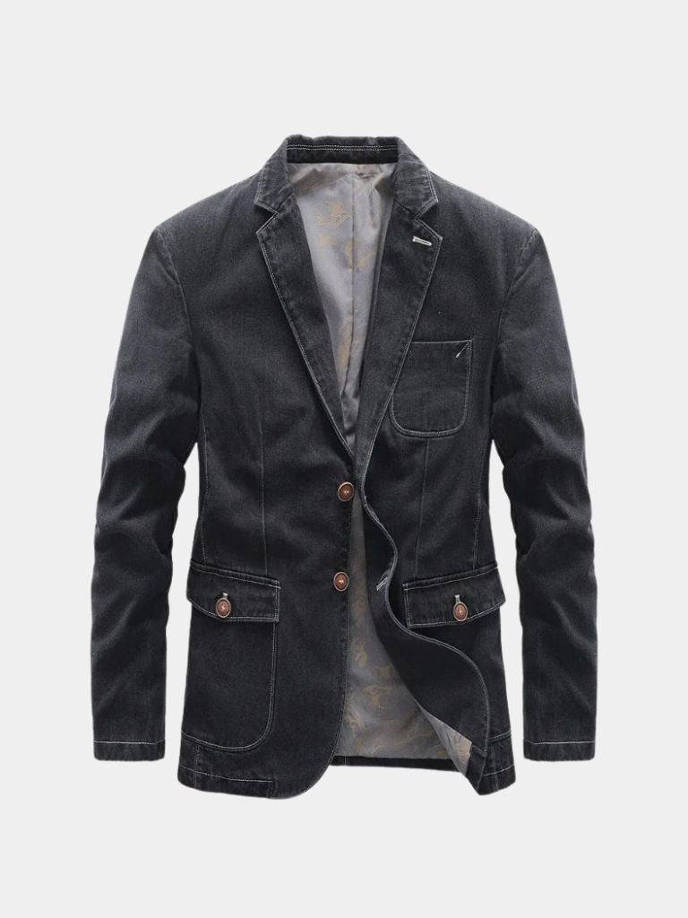 Denim Covenant Blazer Jacket– Vailor & Veil