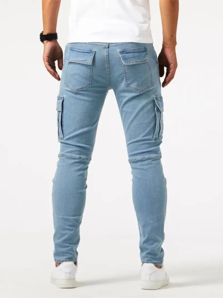Denim Jeans Cargo Trousers - Vailor & Veil