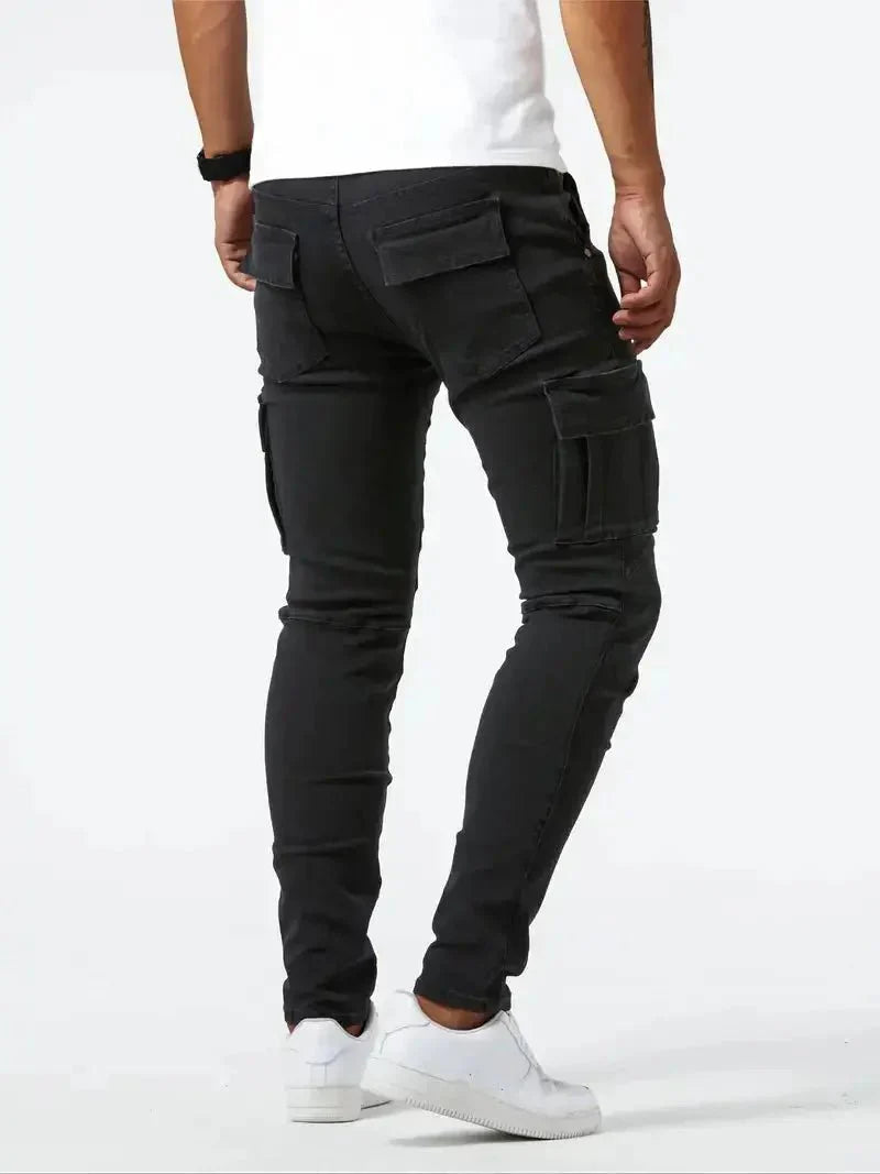 Denim Jeans Cargo Trousers - Vailor & Veil