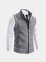 Elegant Full-Zip Sweater Vest - Vailor & Veil