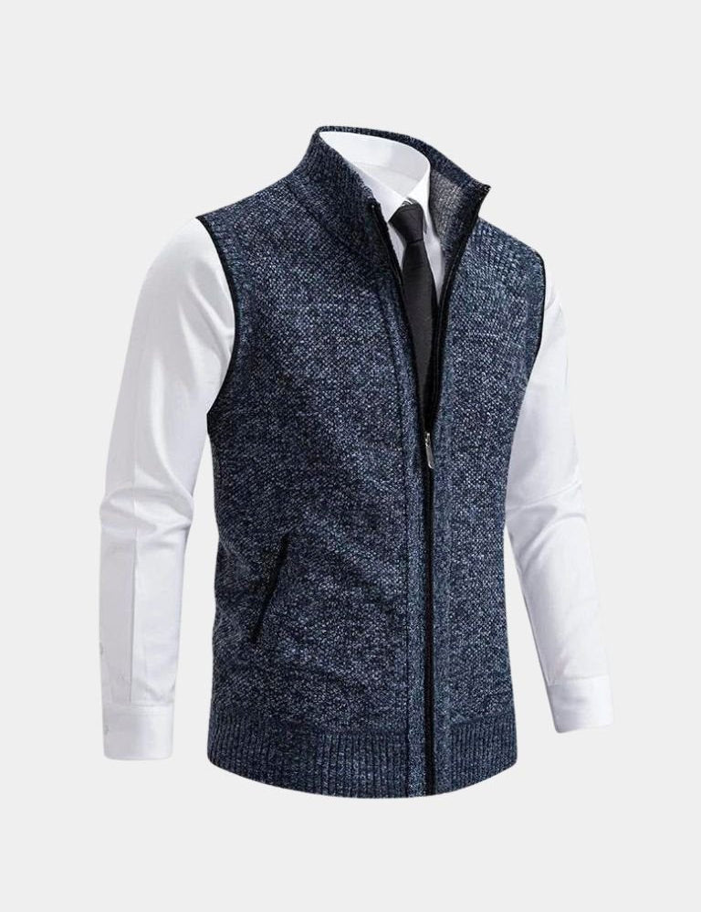 Elegant Full-Zip Sweater Vest - Vailor & Veil