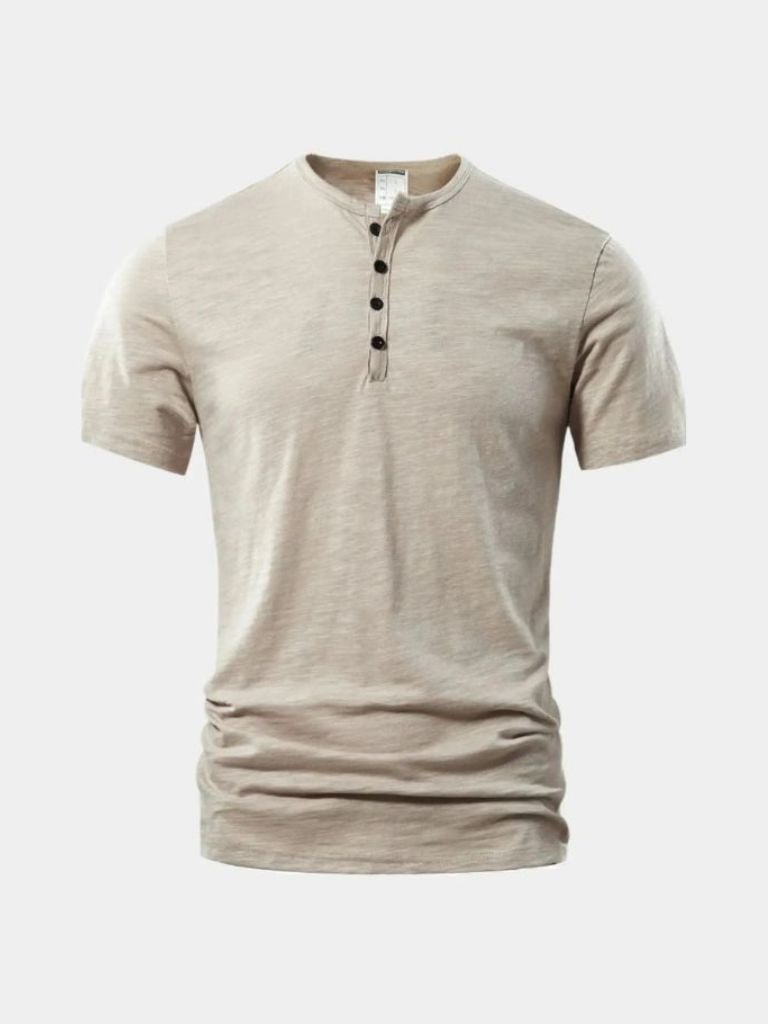 Essential Casual Henley Neck T-Shirt - Vailor & Veil