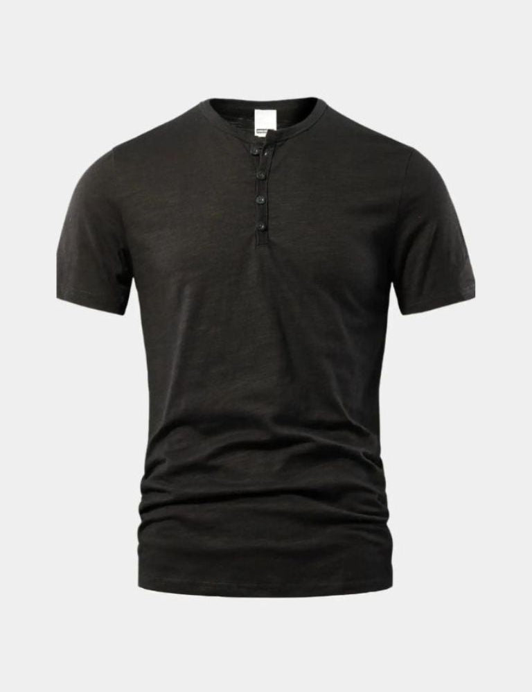 Essential Casual Henley Neck T-Shirt - Vailor & Veil