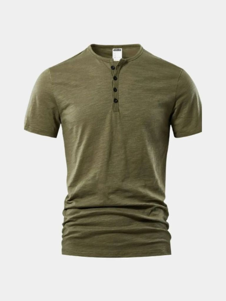 Essential Casual Henley Neck T-Shirt - Vailor & Veil