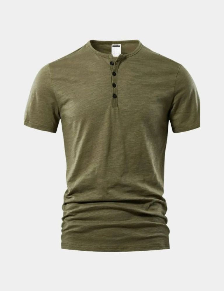 Essential Casual Henley Neck T-Shirt - Vailor & Veil