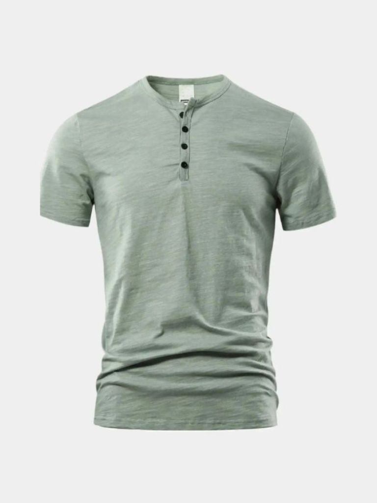 Essential Casual Henley Neck T-Shirt - Vailor & Veil