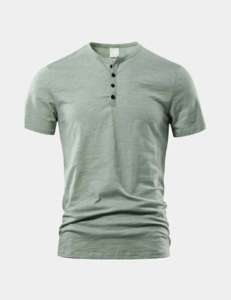 Essential Casual Henley Neck T-Shirt - Vailor & Veil