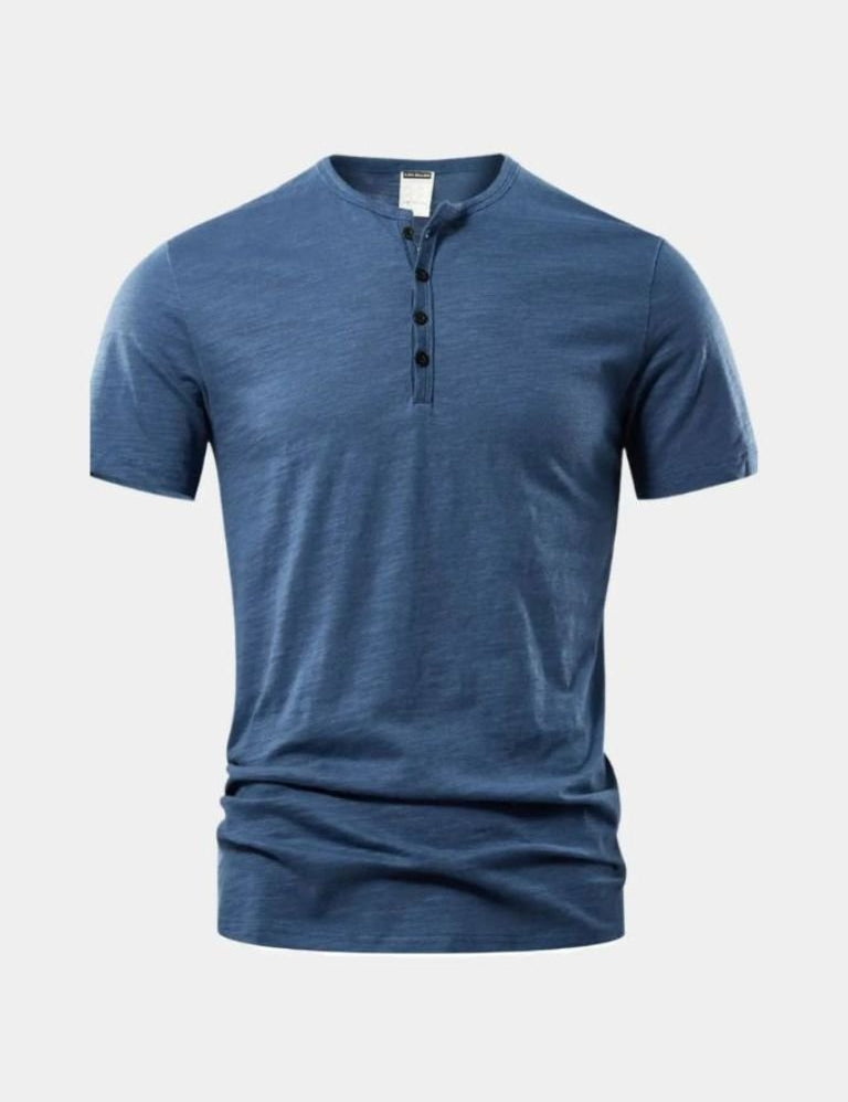 Essential Casual Henley Neck T-Shirt - Vailor & Veil