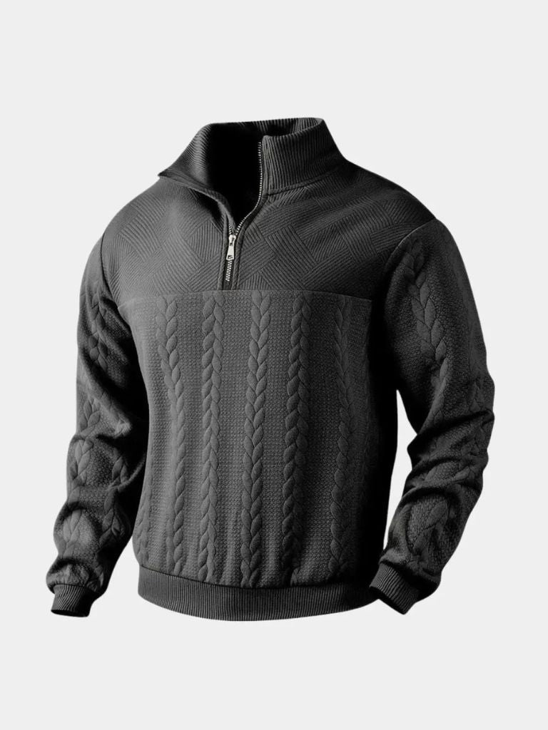 Essential Henley Quarter Zip Pullover - Vailor & Veil