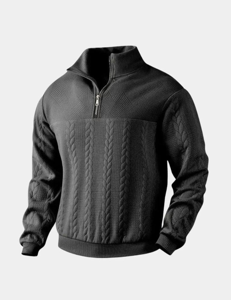 Essential Henley Quarter Zip Pullover - Vailor & Veil
