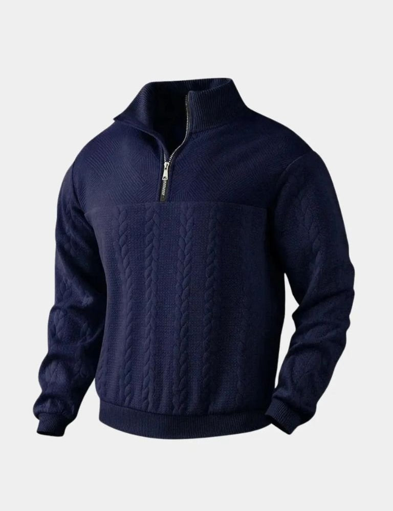 Essential Henley Quarter Zip Pullover - Vailor & Veil