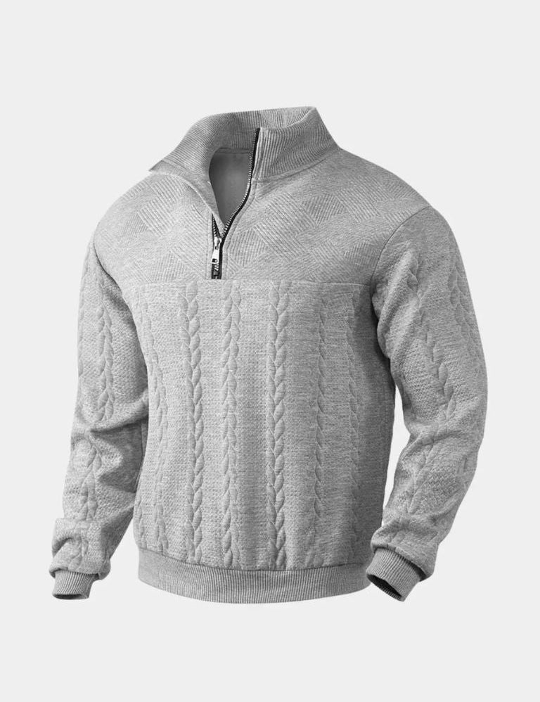 Essential Henley Quarter Zip Pullover - Vailor & Veil