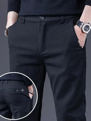 Essential Stretchy Straight Trousers - Cross & Crown