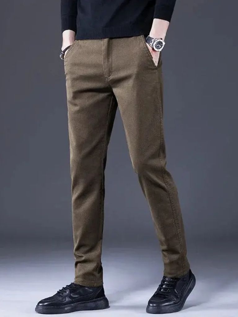 Essential Stretchy Straight Trousers - Cross & Crown