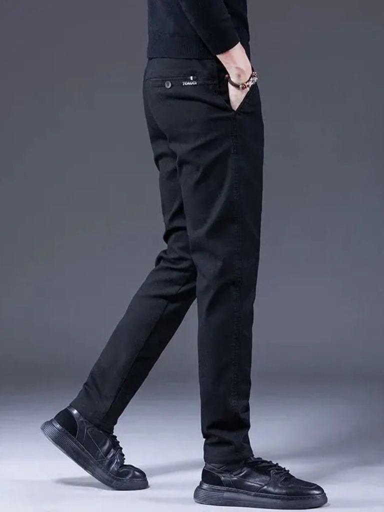 Essential Stretchy Straight Trousers - Cross & Crown