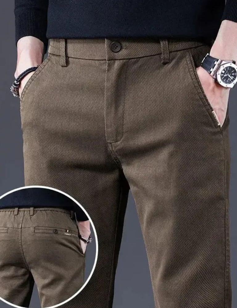 Essential Stretchy Straight Trousers - Cross & Crown