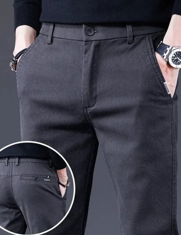 Essential Stretchy Straight Trousers - Cross & Crown