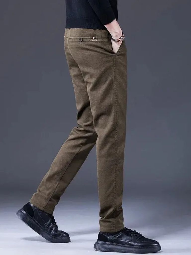 Essential Stretchy Straight Trousers - Cross & Crown