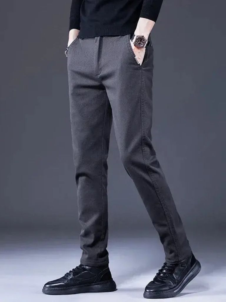 Essential Stretchy Straight Trousers - Cross & Crown