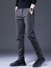Essential Stretchy Straight Trousers - Cross & Crown