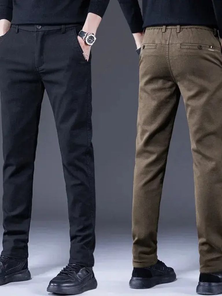 Essential Stretchy Straight Trousers - Cross & Crown