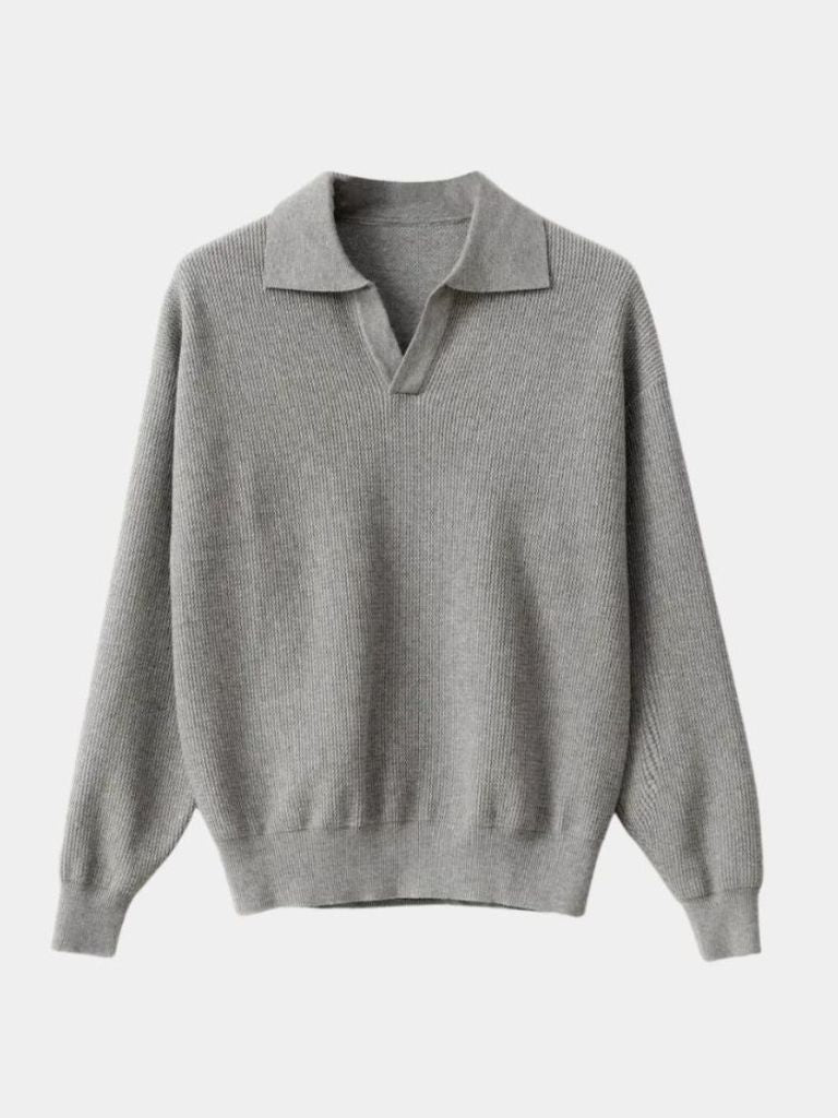 Essential V-Neck Polo Sweater - Vailor & Veil