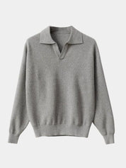 Essential V-Neck Polo Sweater - Vailor & Veil