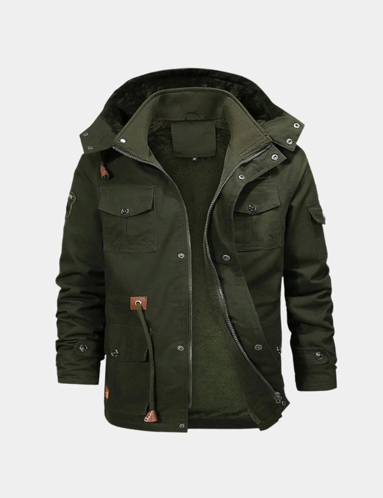 Fleece Hooded Bomber Jacket - Vailor & Veil