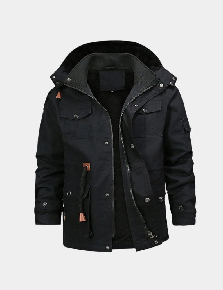 Fleece Hooded Bomber Jacket - Vailor & Veil