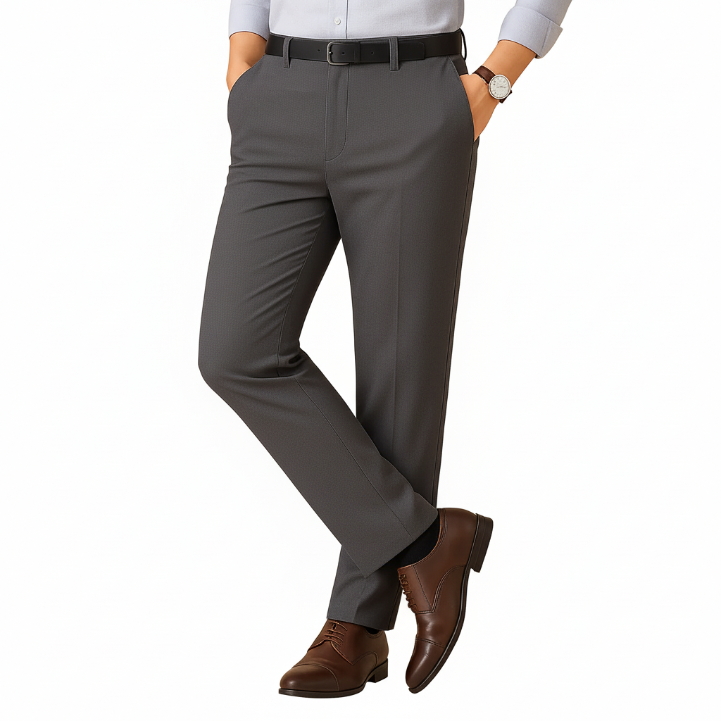 Stretchy Fit Pleated Suit Pants - Vailor & Veil