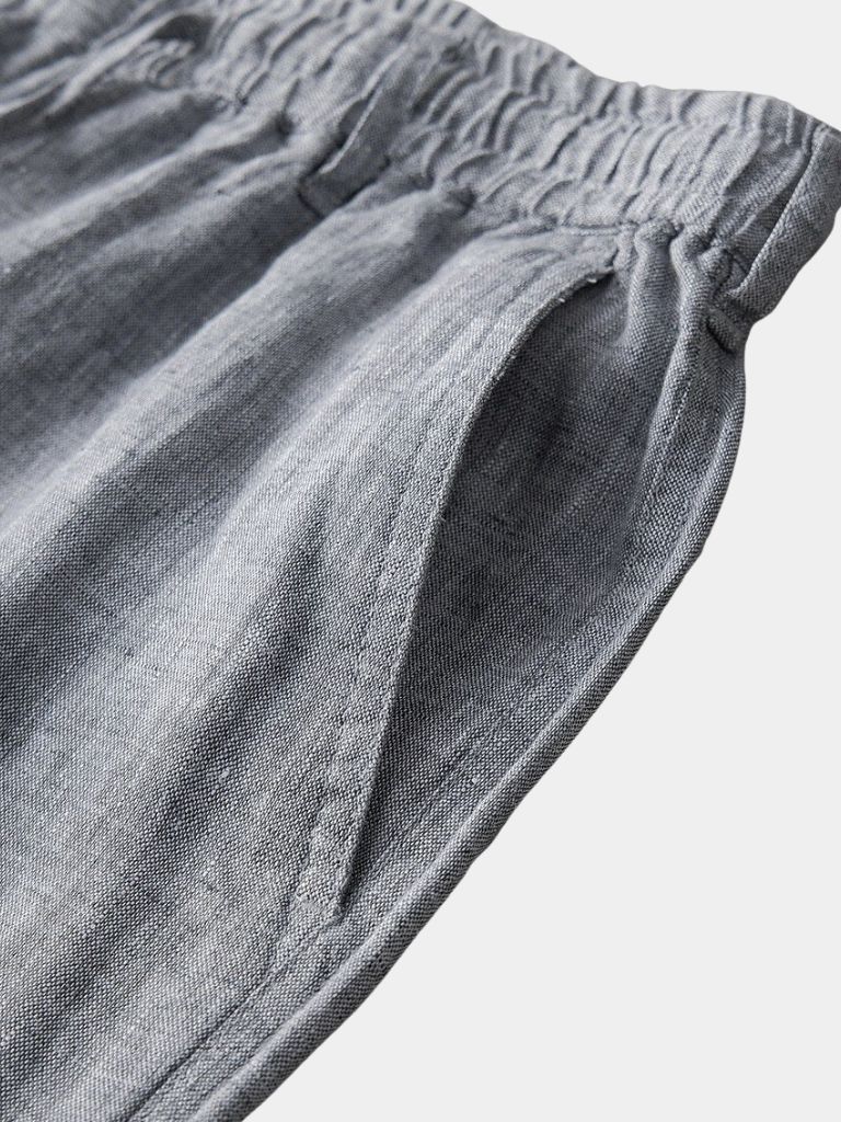 Gris Mariner Linen Shorts - Vailor & Veil