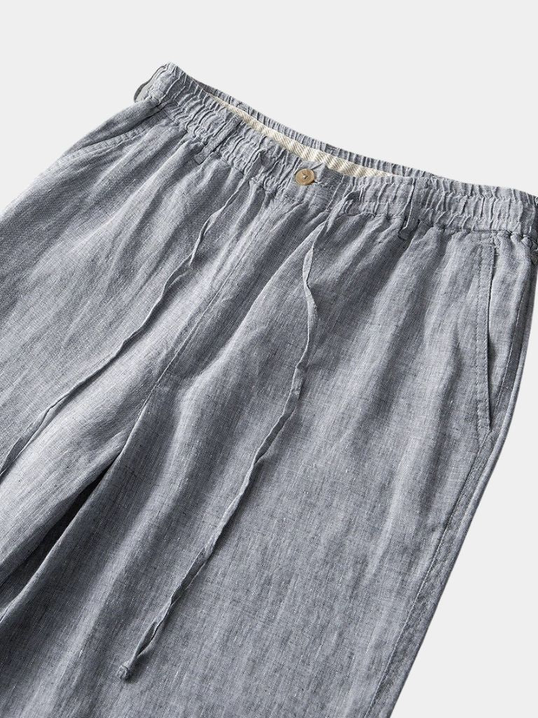 Gris Mariner Linen Shorts - Vailor & Veil